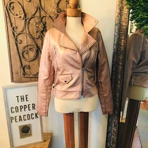 Pearl Pink Biker Jacket